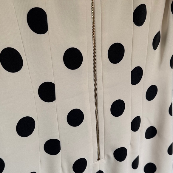 Hobbs London Polka Dot Midi Dress - Black and Cream - Picture 5 of 7